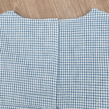 Baby-Hemd aus Vintagestoff weiß-blau