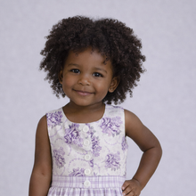 Kinder-Dirndl aus lila Vintagestoffen