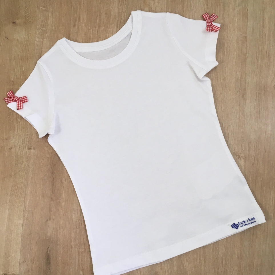 Dirndl-Shirt Bio in Rot-Weiß