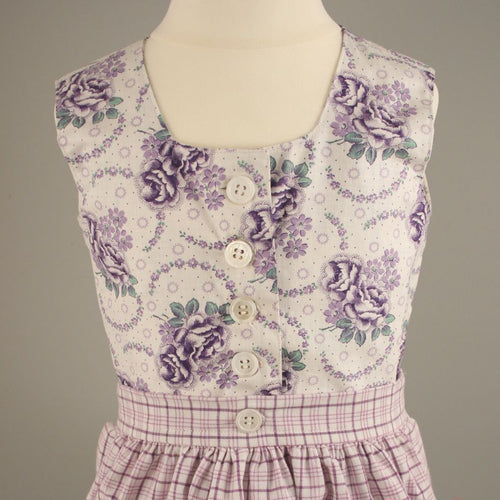 Kinder-Dirndl aus lila Vintagestoffen