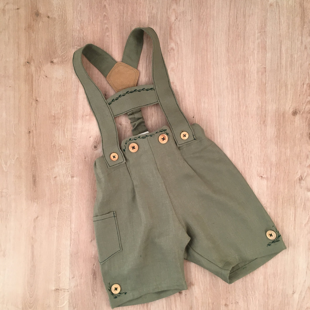 Vegane Lederhose mit Trägern