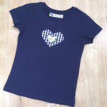 Bio-T-Shirt HERZ in Blau