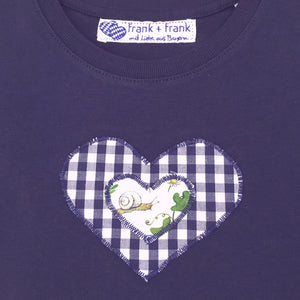 Bio-T-Shirt HERZ in Blau