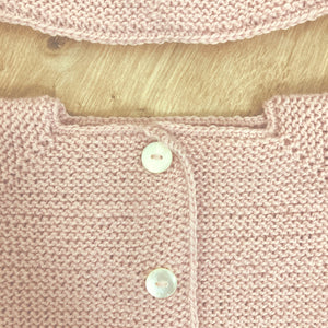 Babyjanker-Set aus Biowolle in Rosé
