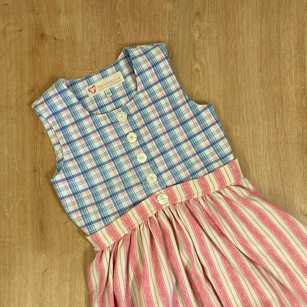 Kinder-Dirndl rosa-hellblau-kariert