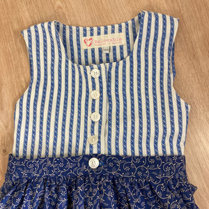 Kinder-Dirndl mit blauweißen Streifen
